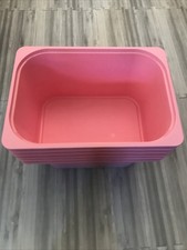 6 IKEA TROFAST Large Pink Toy Storage Bin 16.5 x 11.75 x 9" Box Tray Plastic Bin