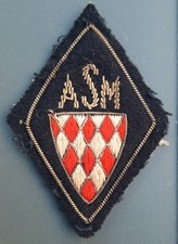 Écusson brodé Maillot AS MONACO ASM circa 1950 Joueur ORIGINAL PATCH VINTAGE
