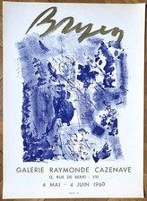 CAMILLE BRYEN ORIGINAL ART POSTER GALERIE RAYMONDE CAZENAVE 1960 MOURLOT VINTAGE