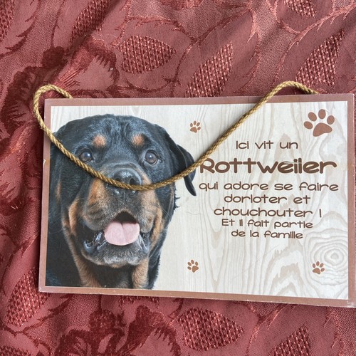 Plaque bois rottweiler 20 - plaque,