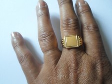 bague en plaqué or Oria, chevalière, t. 61
