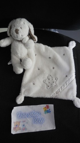 Doudou peluche chien - doudou, blanc