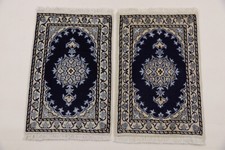 2 X Belle Tapis de Perse Naïn avec Soie (60 X 40 CM) Tapis D'Orient Neu