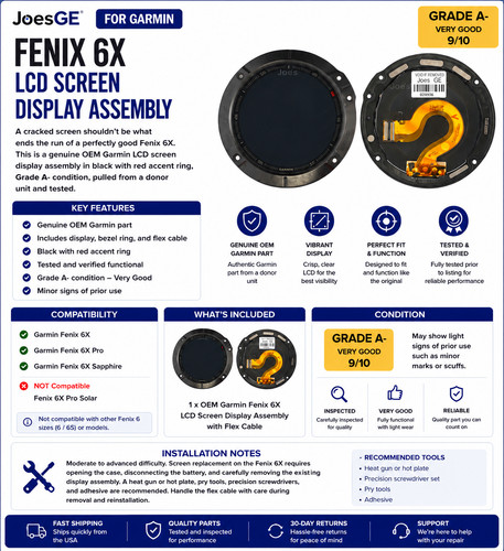 Garmin fenix pro écran - garmin, 6x