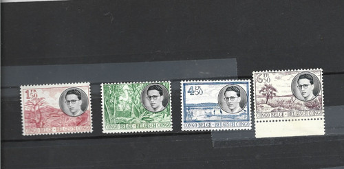 Congo belge série 4 timbres - belge, :