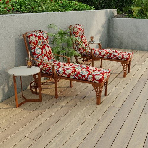 Red floral outdoor - 72",