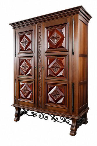 Armoire vaisselier bois - armoire, en