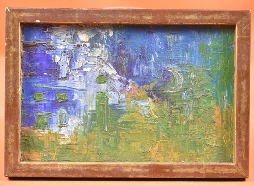 Peinture huile sur bois - peinture, l'huile