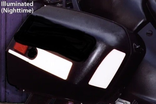 Side bag black reflective - black, tape