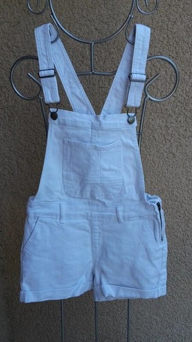 Short salopette jean blanc - ,