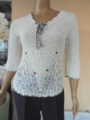 Pull printanier blanc - pull,