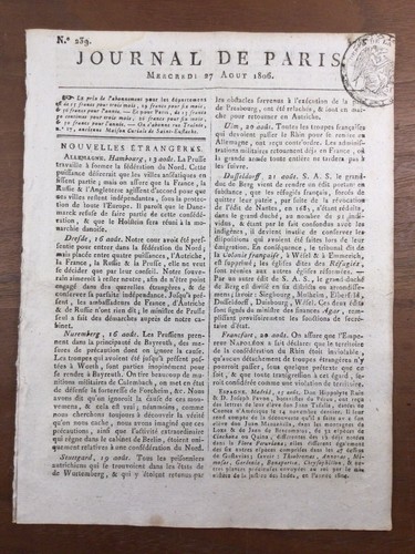 Cervon 1806 nièvre - 1806, austerlitz