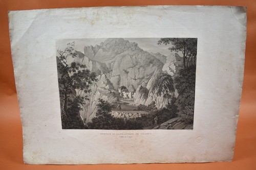 Gravure xixème ermitage - gravure,