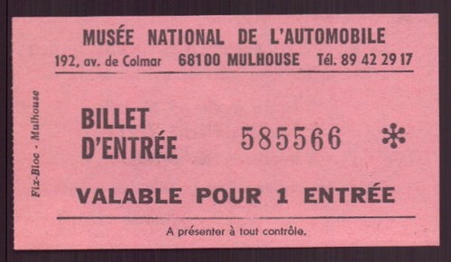 Ticket entrée musée de - ticket,