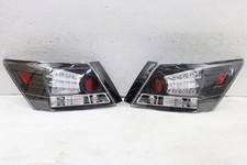 FITS 08-10 HONDA ACCORD 4DR SEDAN BLACK LED TAIL LIGHTS w/LED TUBE ANGEL WING