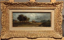Jules Dupré (1811-1889): Carriage on a path oil on panel