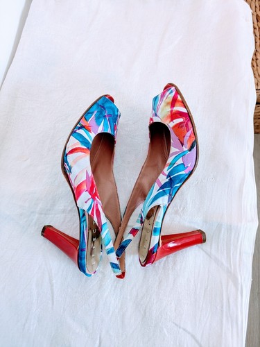 Escarpins sling back vernis