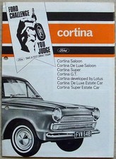 FORD CORTINA Mk I Car Sales Brochure 1965 De Luxe SUPER Saloon GT Lotus ESTATE