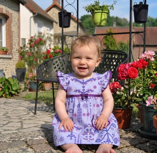 Robe bébé fille violette