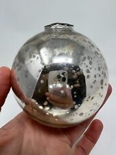 Christmas ball mercurized eglomized glass 19th century antique glass Christmas NIII