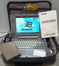 Vintage Toshiba Satellite Pro Laptop Computer T2155CDS with Windows 95