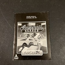 BASEBALL HEROES Atari Lynx GAME MANUAL ONLY Instructions 1992 Manuel De Jeu