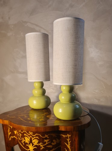 Paire lampe chevet ceram - paire,