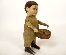 Antique Mechanical Toy Automaton Child Drum Schuco Germany Vintage 20th Century