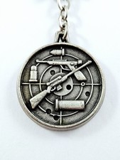 KEYCHAIN - aluminum, engraving weapons rifles - Braid Sarrebourg 1960s - cycles