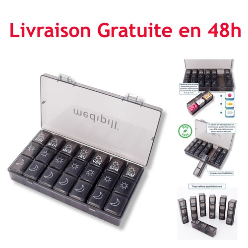 Pilulier semainier jours 3 - pilulier,