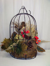 3D Nostalgic Iron Wall Decor Flower Bird Hanging Mural Crafted Metal Wall Decor