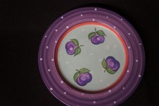The Essex Collection Bois D'Arc Tutti Frutti Plums Dessert Luncheon Plate 8 1/4"