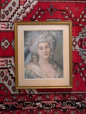 PORTRAIT MARIÉ ANTOINETTE XVIII-XIX ÈME SIÈCLE PASTEL