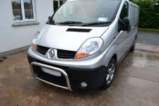 Buffles Barre Pour 2002-14 Vauxhall Opel Vivaro Coup Menton Grille un Inox Acier