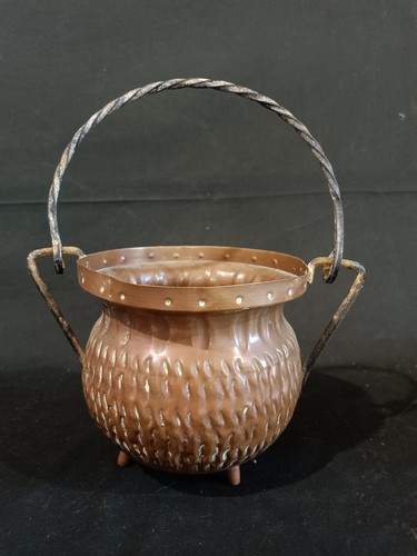 Antique small cauldron pot - small,