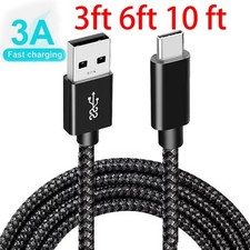 Heavy Duty Charging Phone Cable Type-C  USB-C For Samsung Android LG Charger 