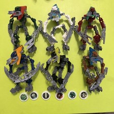 Lego Bionicle Vahki Set Of 6 Complete With Disks 2004 Metru Nui Toa Kanoka Disk