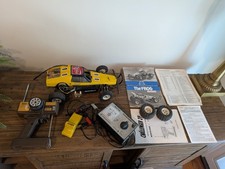 Vintage Tamiya The Frog Yellow RC Car w/ Controller Charger Paperwork 