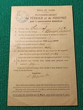 VILLE DE PARIS - RATIONNEMENT