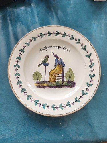 Ancienne assiette faïence - ancienne,