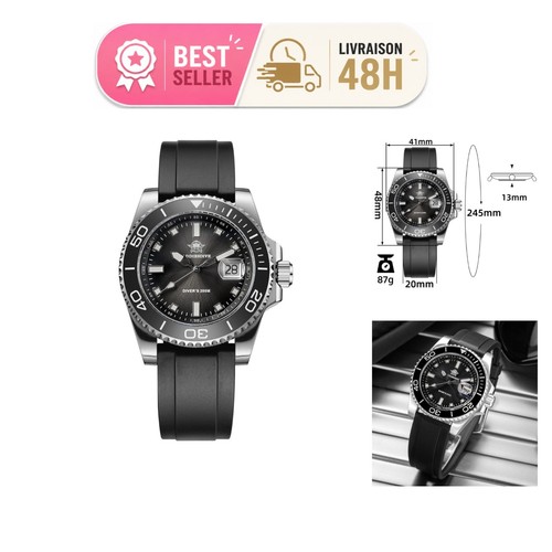 Montre plongée 200m quartz - montre,