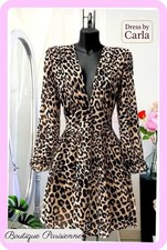 Robe léopard midi 