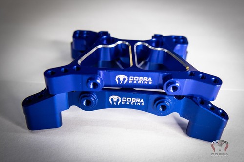 Blue aluminum shock towers - blue,