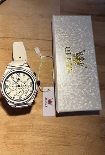 Montre olevs blanche style - montre,