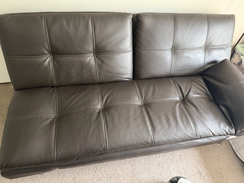 Brown faux leather - brown,