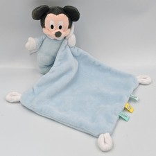 Doudou Mickey mouchoir bleu