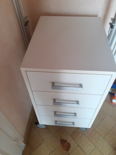 Bloc tiroirs blanc gris - blanc,