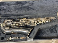 RARE BLACK VINTAGE 1950'S BUESCHER  ARISTOCRAT ALTO SAXOPHONE+ CASE