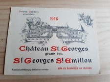étiquette vin Chateau Saint