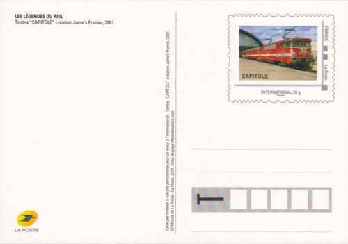 Entier postal timbre - , trains